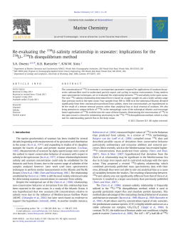 Re-evaluating the 238 U-salinity relationship in seawater