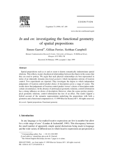 In and on: investigating the functional geometry of spatial prepositions