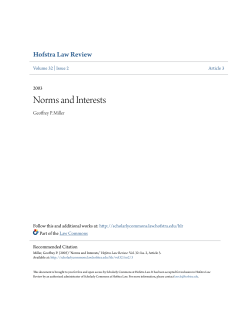 Norms and Interests - Scholarly Commons at Hofstra Law
