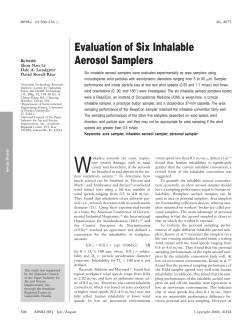 Evaluation of Six Inhalable Aerosol Samplers