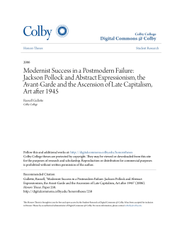Modernist Success in a Postmodern Failure: Jackson Pollock and
