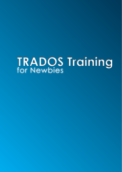 TRADOS Training - Universal Translation Services