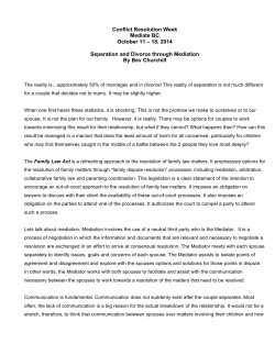 Mediation Article for Conflict Resolution