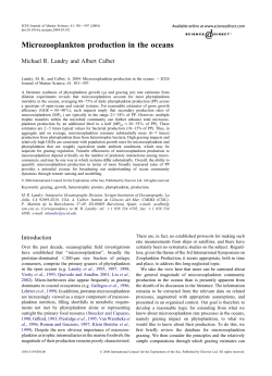 Microzooplankton production in the oceans