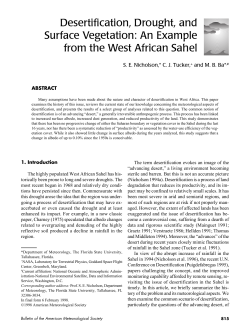 Desertification, Drought, and Surface Vegetation