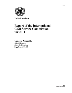 A/66/30 - the International Civil Service Commission