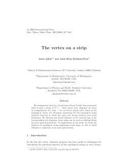 The vertex on a strip