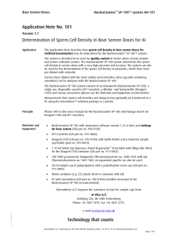Determination of Sperm Cell Density in Boar Semen