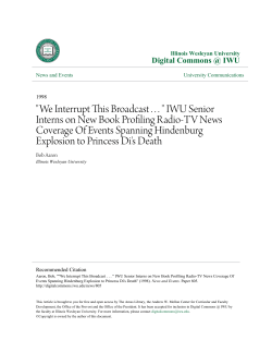 IWU Senior Interns on New Book Profiling Radio