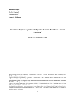 From Ancien R&eacute;gime to Capitalism