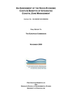 an assessment of the socio-economic costs and benefits of