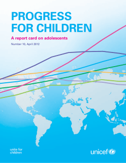 Progress for Children: A report card on adolescents