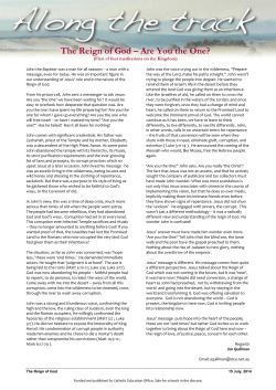 The Reign of God - Are You the One?