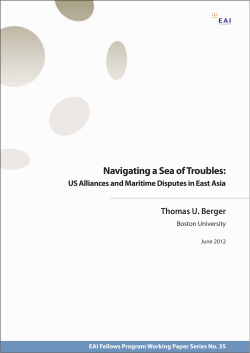 Navigating a Sea of Troubles: US Alliances and Maritime Disputes