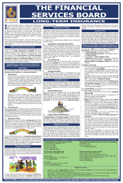 Long Term Insurance - Financial Services Board