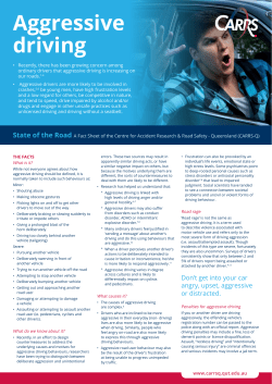 Aggressive driving fact sheet - CARRS-Q
