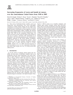 Increasing frequencies of warm and humid air masses over the