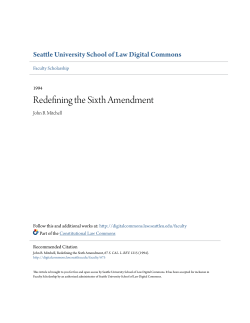 Redefining the Sixth Amendment - Seattle University School of Law