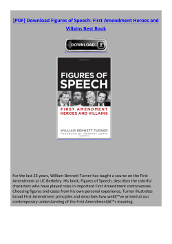 Figures of Speech: First Amendment