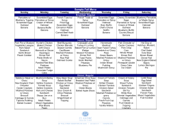 Sample Fall Menu
