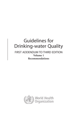 Guidelines for Drinking-water Quality