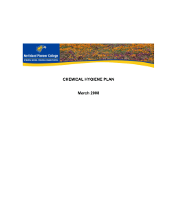 chemical hygiene and - Northland Pioneer College