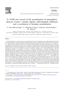 A 14500 year record of the accumulation of atmospheric mercury in