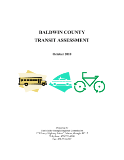 baldwin county transit assessment - Milledgeville