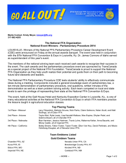 LOUISVILLE- Winners of the National FFA Parliamentary Procedure