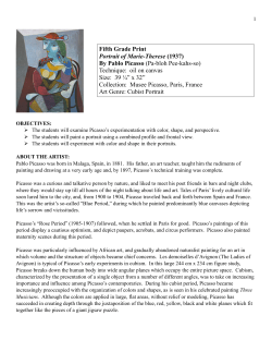 Grade 5, Lesson 2, Picasso`s Marie Therese