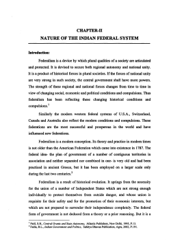 nature of the indian federal system