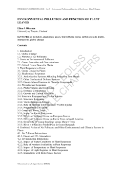 Environmental Pollution and Function of Plant Leaves
