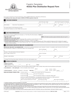403(b) Plan Distribution Request Form
