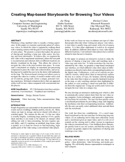 Creating Map-based Storyboards for Browsing Tour