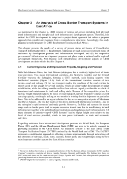 Chapter 3 An Analysis of Cross-Border Transport Systems in East