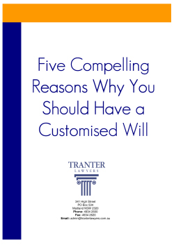 Five Compelling Reasons Why You Should Have A Customised Will