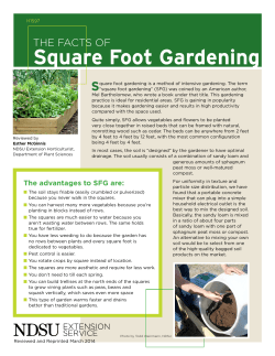 The Facts of Square Foot Gardening