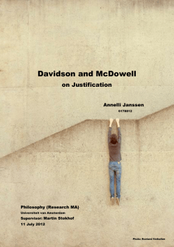 Davidson and McDowell