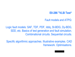 Logic fault models - Embedded Sensing, Communications and