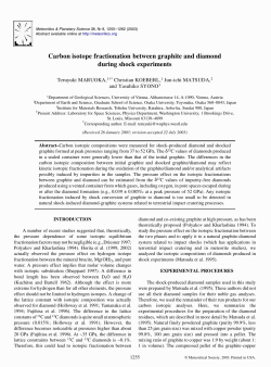 Carbon isotope fractionation between graphite and diamond during