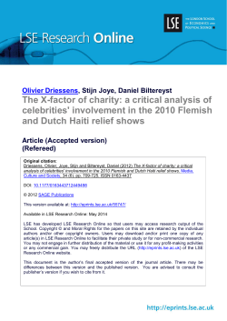 The X-factor of charity: a critical analysis of celebrities` involvement