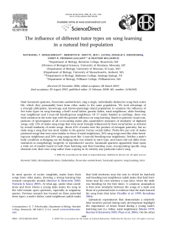 The influence of different tutor types on song learning in a