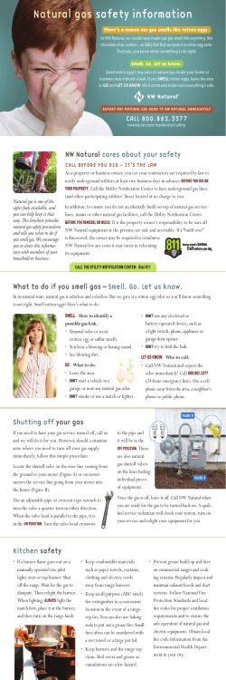 Natural gas safety information