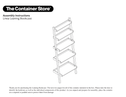 Assembly Instructions Linea Leaning Bookcase
