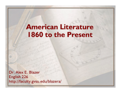 American Literature 1860 to the Present