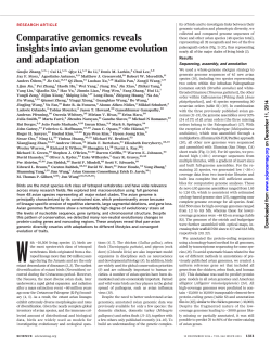 Comparative genomics reveals insights into avian