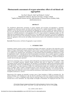 Photoacoustic assessment of oxygen saturation