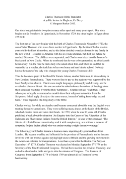 Charles Thomson: Bible Translator A public