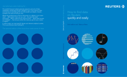 How to find data on Reuters quickly and easily