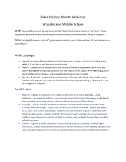 Black History Month Activities Wissahickon Middle School